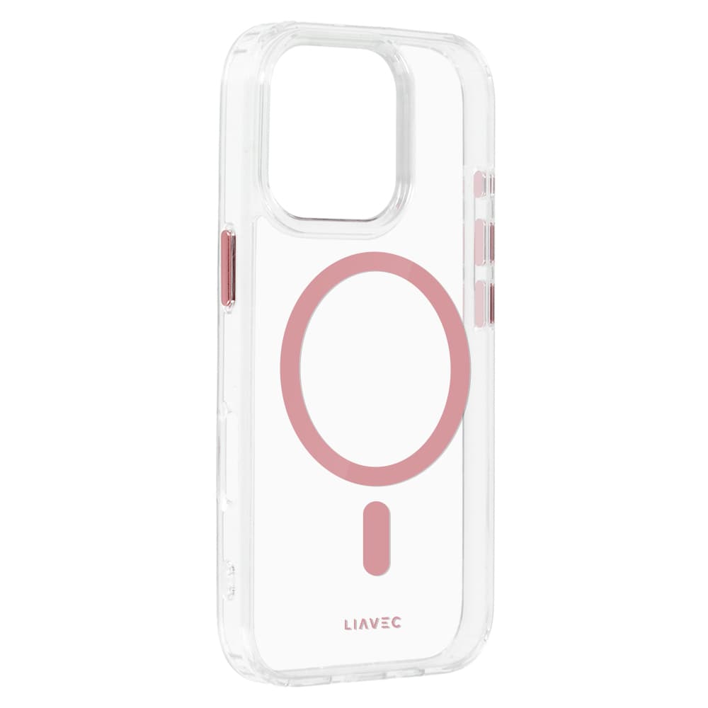 Zadní kryt Liavec Glossy Magsafe Clear pro iPhone 16 Pro pink - náhled 4