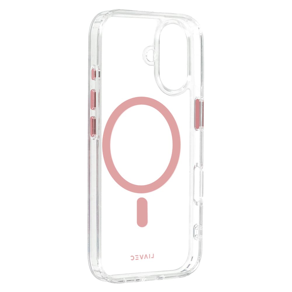 Zadní kryt Liavec Glossy Magsafe Clear pro iPhone 16 pink - náhled 4