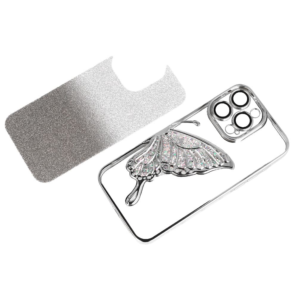 Zadní kryt Tel Protect Butterfly Water pro iPhone 16e silver - náhled 4