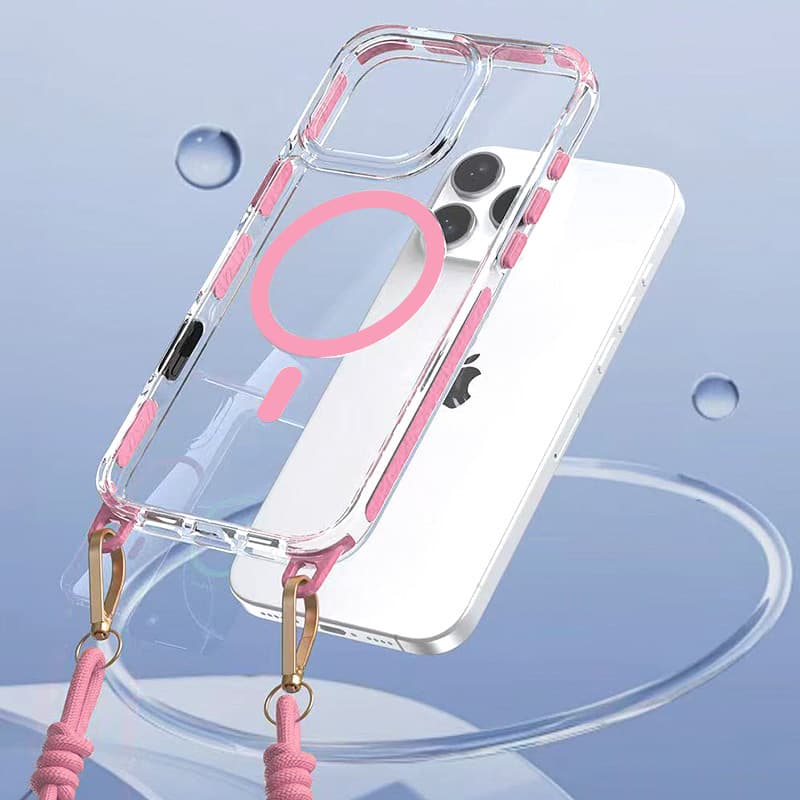 Zadní kryt Tel Protect Strap Clear pro iPhone 15 Pro Max pink - náhled 4