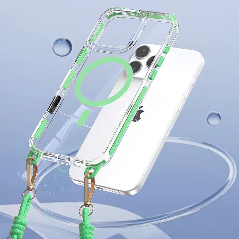 Zadní kryt Tel Protect Strap Clear pro iPhone 15 Pro Max green - náhled 4