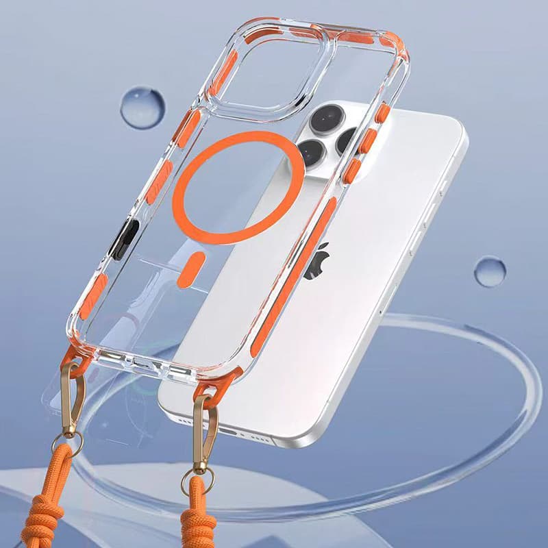 Zadní kryt Tel Protect Strap Clear pro iPhone 16 Pro Max orange - náhled 4