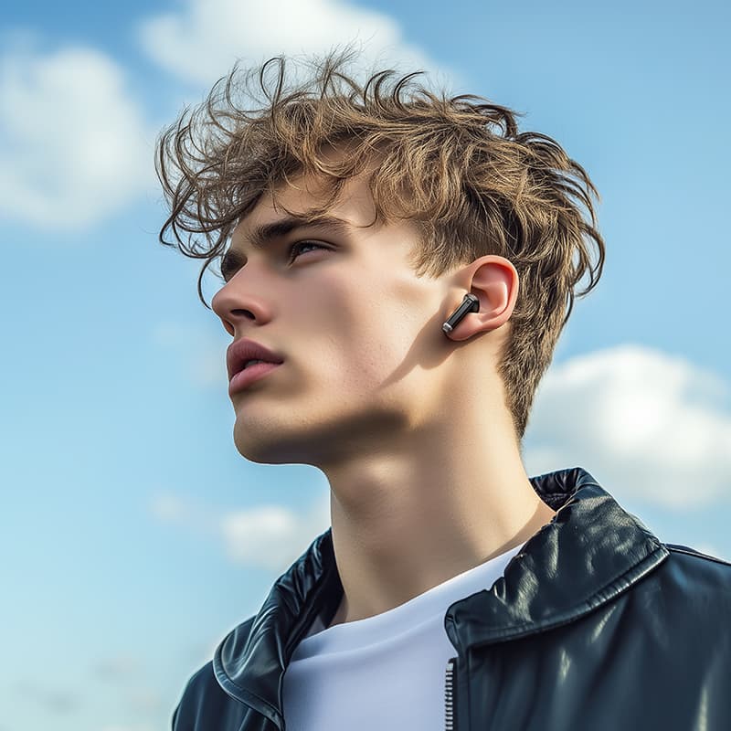 Bezdrátová sluchátka Borofone TWS Bluetooth BW88 Deep Rhyme black - náhled 4