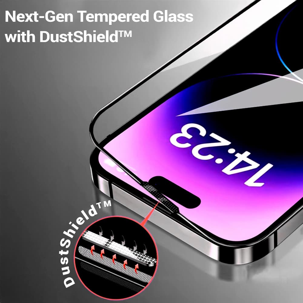 Tvrzené sklo Tel Protect 10X Privacy Titanium pro iPhone 15 Pro - náhled 4