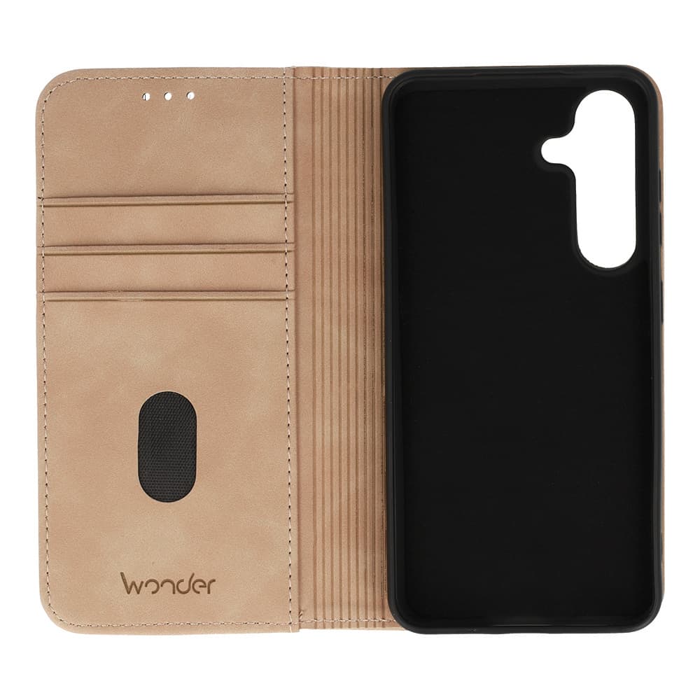 Knížkové pouzdro Wonder Smart pro Xiaomi Redmi Note 14 5G cappuccino - náhled 4