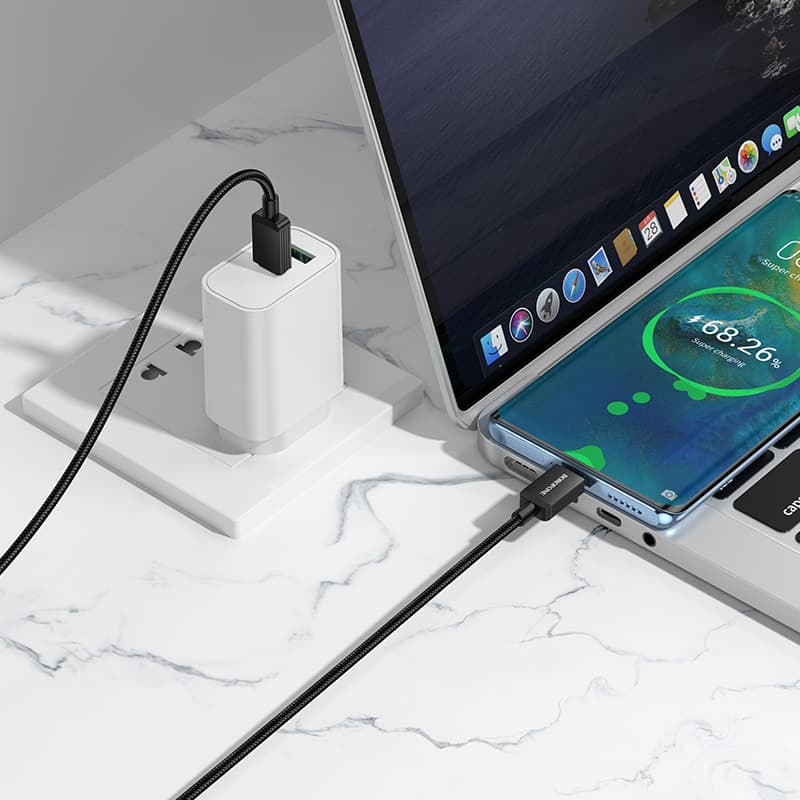 Datový kabel Borofone BX120 Placer USB-C - USB-C PD 60W 1m black - náhled 4