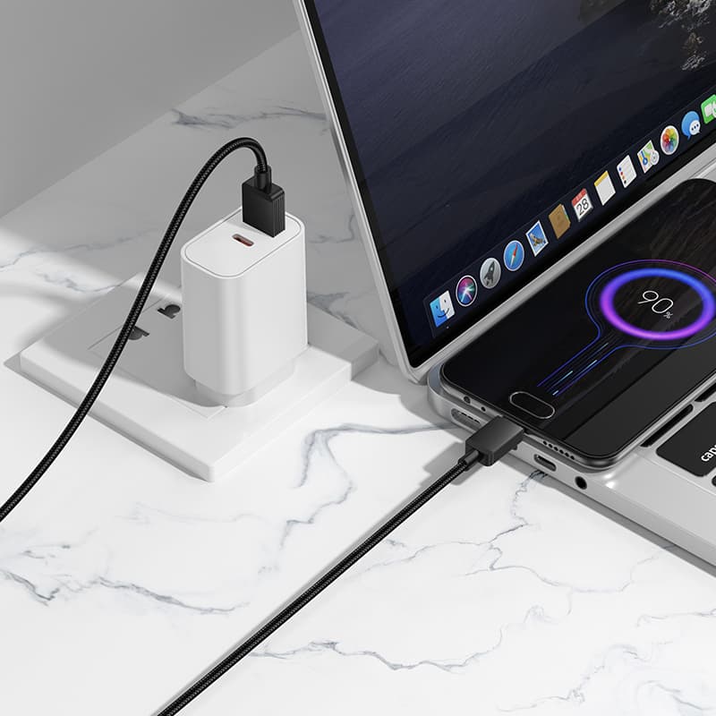 Datový kabel Borofone BX120 Placer USB-A - micro-USB 2,4A 1m black - náhled 4