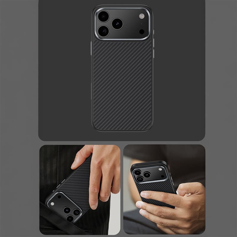 Zadní kryt Benks Magnetic Armor Pro Kevlar Metal Frame 600D (A068) pro iPhone 17 Air black - náhled 4