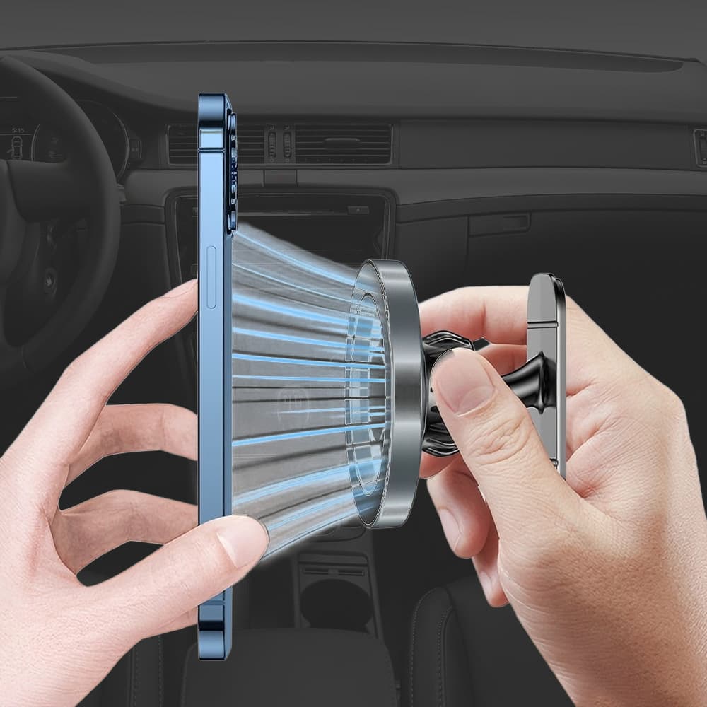 Držák do auta Blavec BH-16B Carbon Magnetic Magsafe na palubní desku (BH16BC-MDB) černý - náhled 4