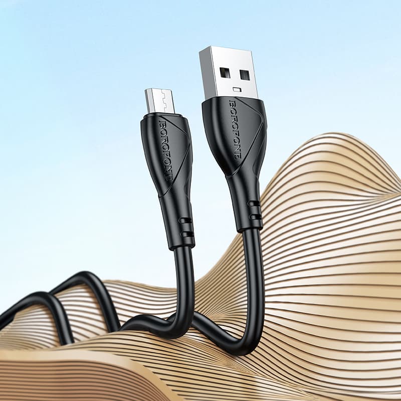 Datový kabel Borofone BX121 Energy USB-A - microUSB 2,4A 1m black - náhled 4