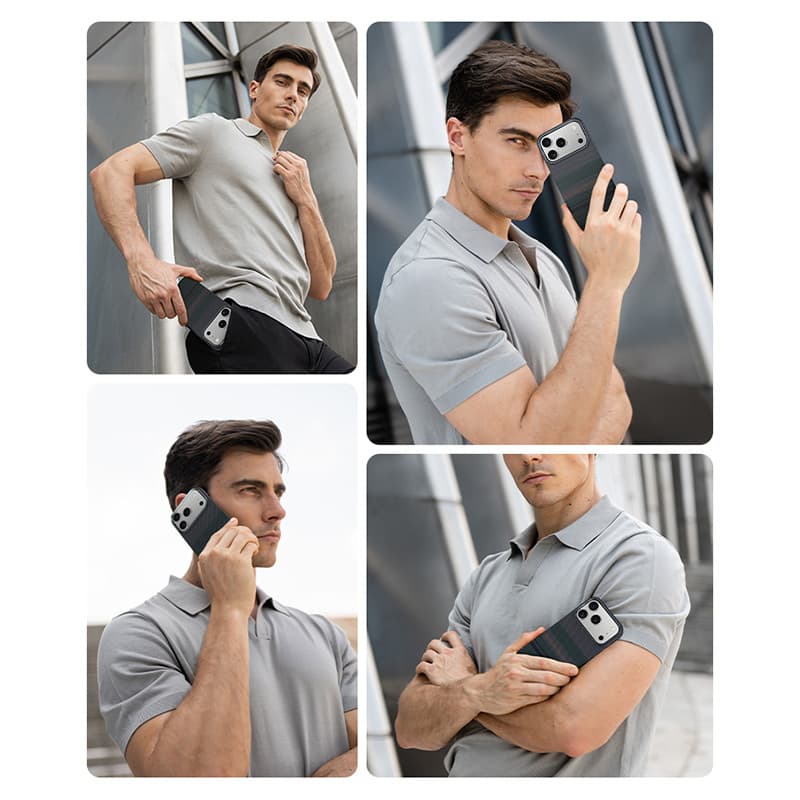 Pouzdro Benks Magnetic Armor Pro Aurora Kevlar 600D pro iPhone 17 Pro (tlačítko pro ovládání fotoaparátu) - náhled 4