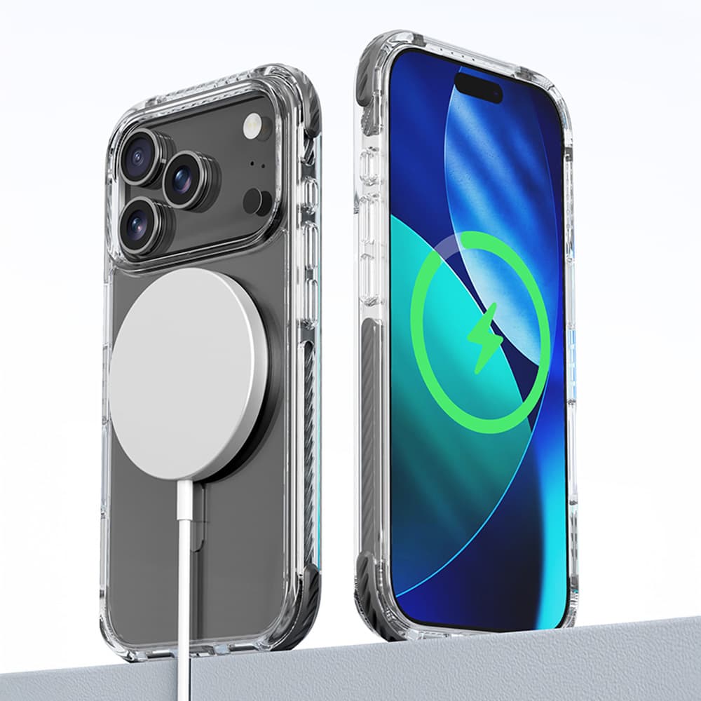 Zadní kryt Rock Crystal Clear Magnetic Series pro iPhone 17 Pro Max transparent-black - náhled 4