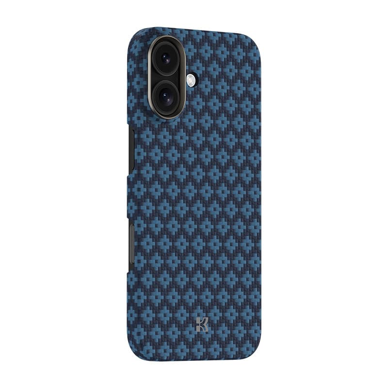 Benks magnetické Armor Air Armor Grid kevlarové pouzdro s kovovým rámem 600D (0067) pro iPhone 17 modré - náhled 4