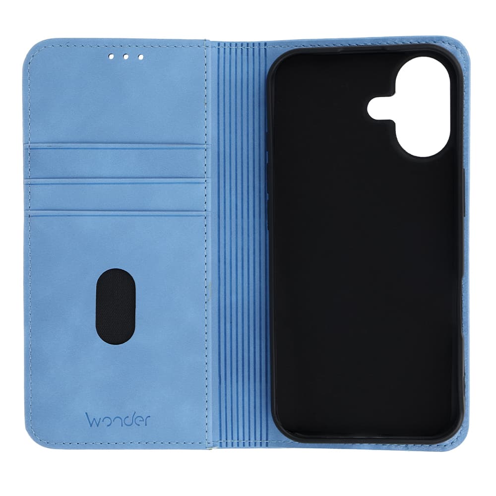 Knížkové pouzdro Wonder Smart pro iPhone 17 mist blue - náhled 4