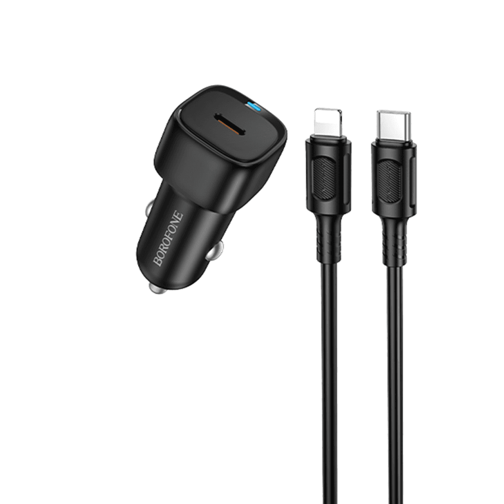 Autonabíječka Borofone BZ34A Cloud s kabelem Type-C na Lightning 20W černá - náhled 4