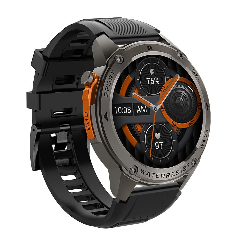 Chytré hodinky Blavec M-03 Predator AMOLED GPS hlasový hovor (SWM03-GP) grafit + 1 řemínek - náhled 4