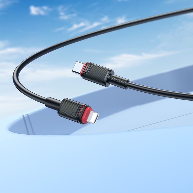 Datový kabel Borofone BX110 Beneficio USB-A - Lightning 2,4A 1m černý - náhled 4