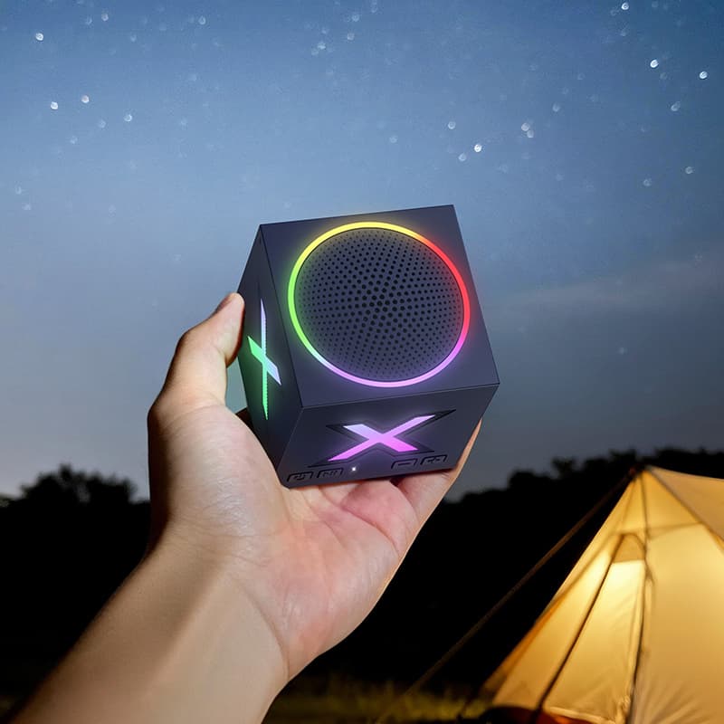 Reproduktor Borofone Portable Bluetooth BR101 Rubik modrý - náhled 4
