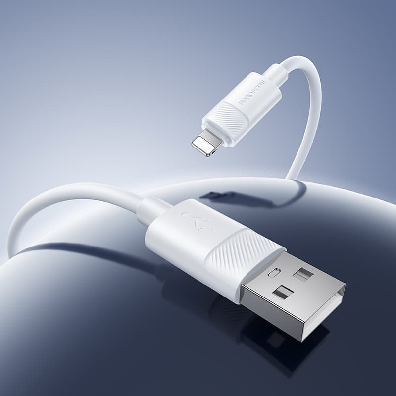 Kabel Borofone BX123 Leya - USB to Lightning - 12W 2,4A 1 m bílý - náhled 4