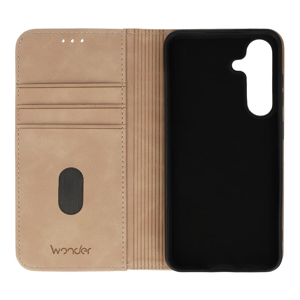 Knížkové pouzdro Wonder Smart pro Samsung Galaxy S26 cappuccino - náhled 4