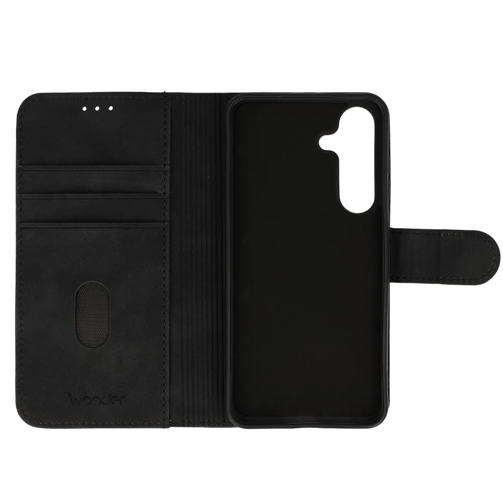 Knížkové pouzdro Wonder Fancy pro Samsung Galaxy S26 Plus černé - náhled 3
