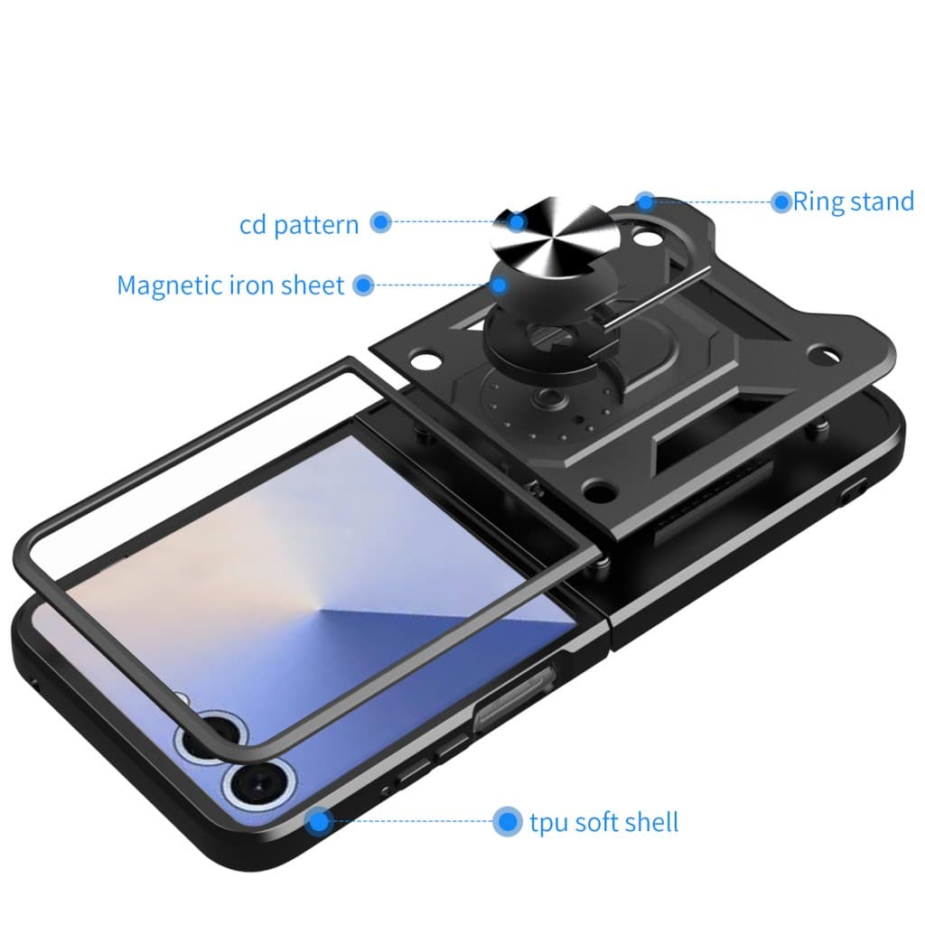 Ultra odolný zadní kryt Armor Lens pro Samsung Galaxy Z Flip 7 černý - náhled 4