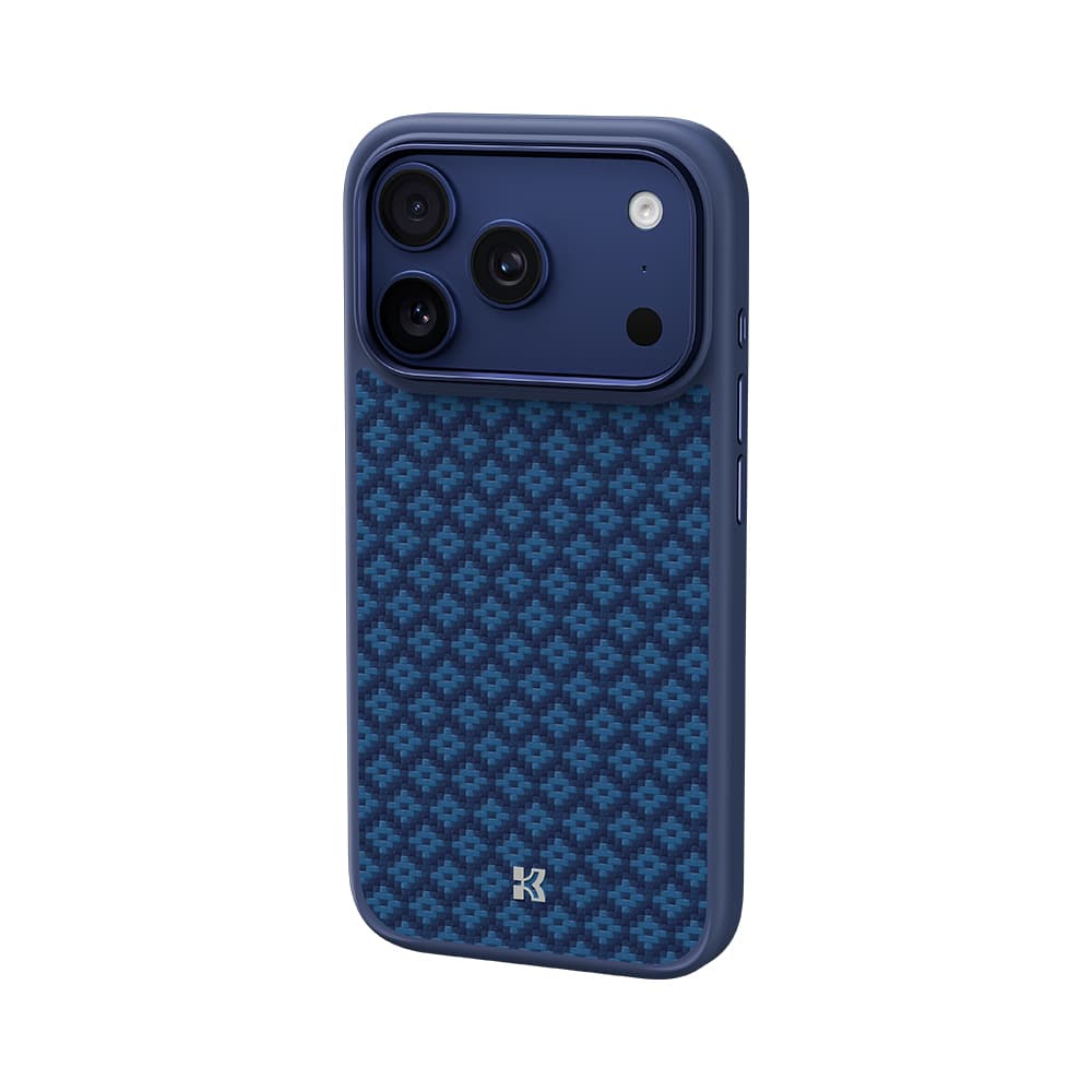 Kryt Benks Magnetic Armor Pro Armor Grid Kevlar Metal Frame 600D (YB70) pro iPhone 17 Pro Max modrý - náhled 4