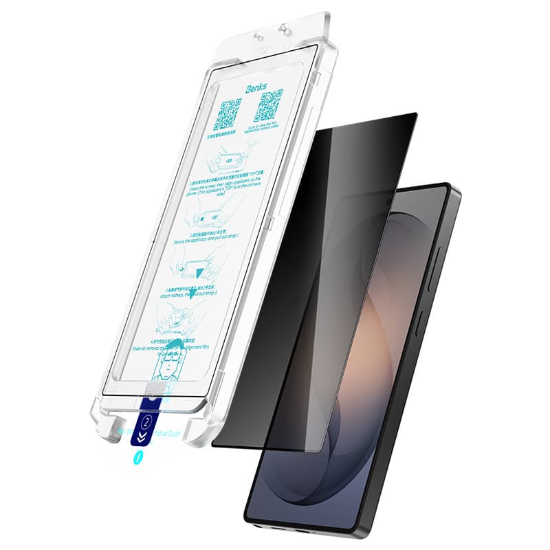 Tvrzené sklo Benks Ultra Shield Privacy (F049) pro Samsung Galaxy S26 Plus - náhled 4