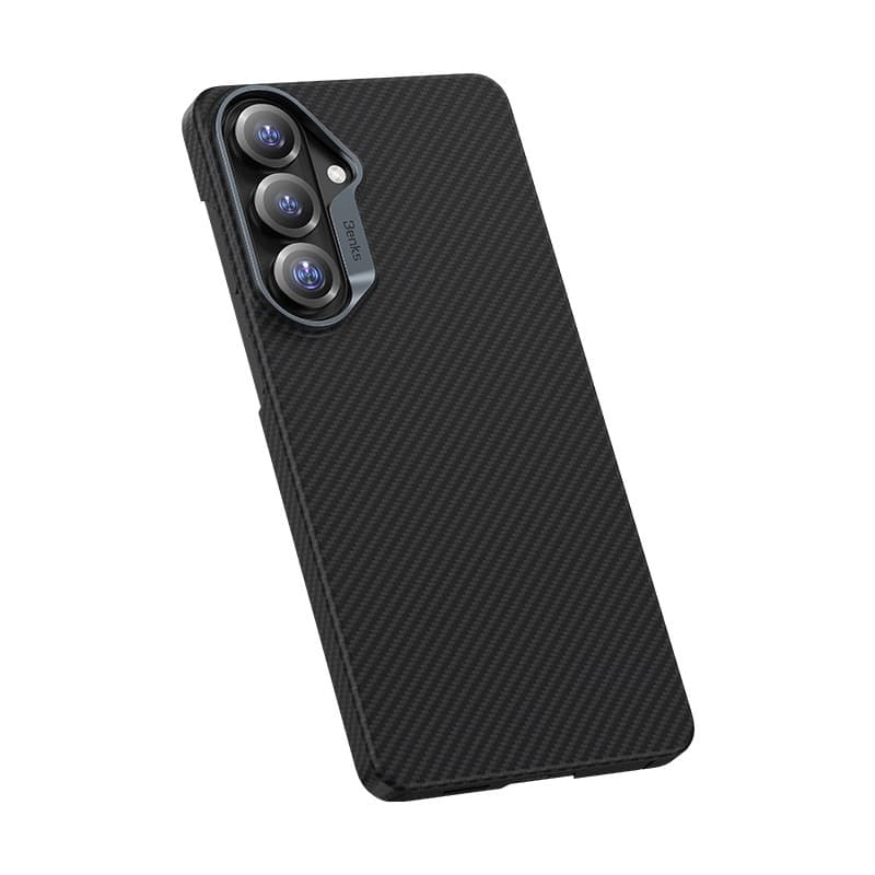 Magnetický kryt s kovovým rámečkem Benks Armor Air Kevlar 600D pro Samsung Galaxy S26 Plus - černý - náhled 4