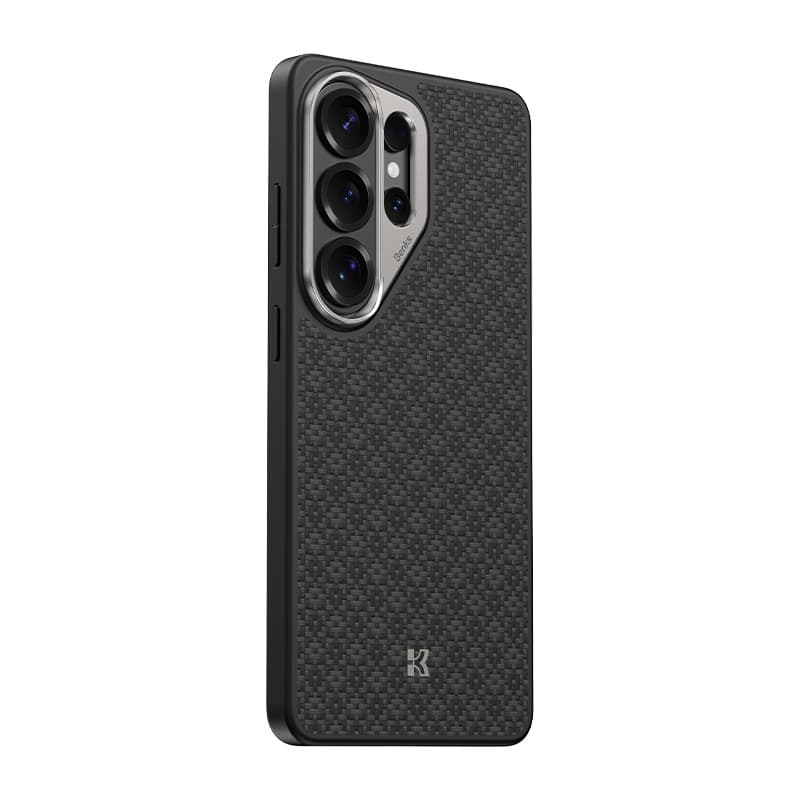Magnetický kryt s kovovým rámečkem Benks Armor Pro Grid Kevlar 600D pro Samsung Galaxy S26 Ultra - černý - náhled 4