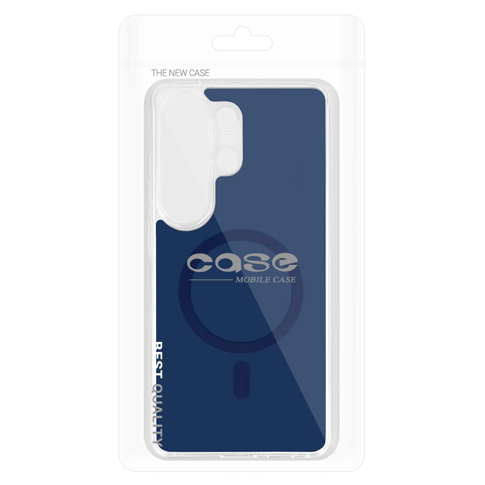 Ochranný kryt Glossy MagSafe pro Samsung Galaxy S25 Ultra tmavě modrý - náhled 3