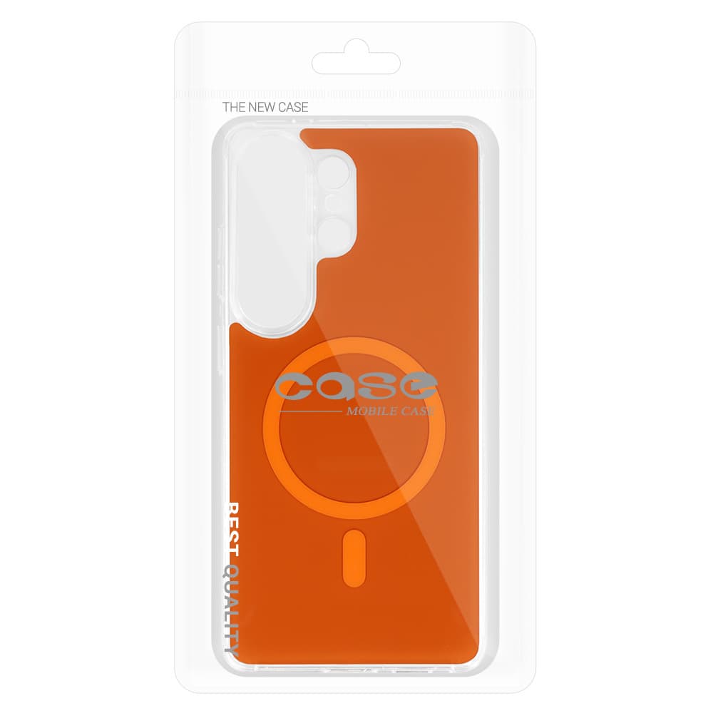Ochranný kryt Glossy MagSafe pro Samsung Galaxy S26 Ultra oranžový - náhled 3
