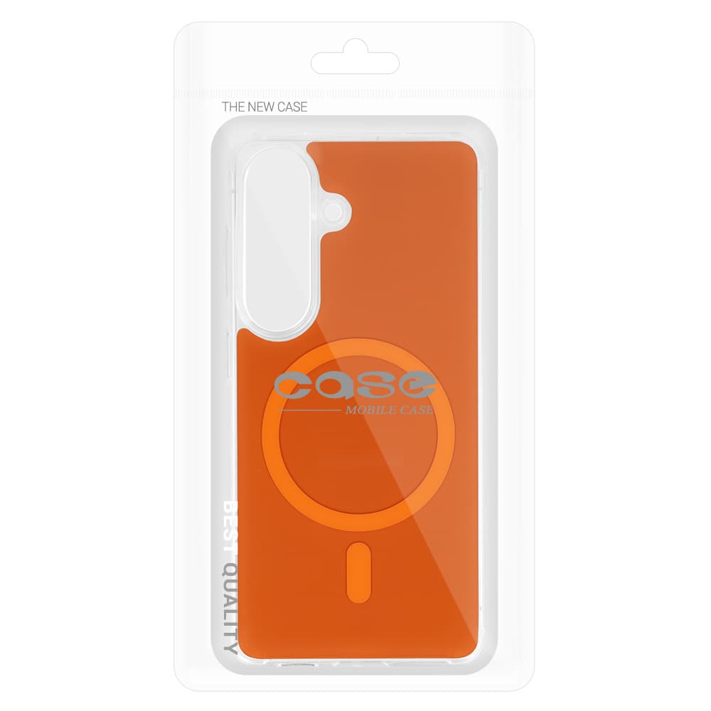 Ochranný kryt Glossy MagSafe pro Samsung Galaxy S26 Plus oranžový - náhled 3