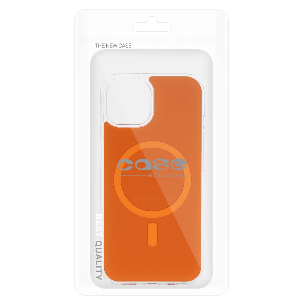 Ochranný kryt Glossy MagSafe pro iPhone 13/14 oranžový - náhled 3