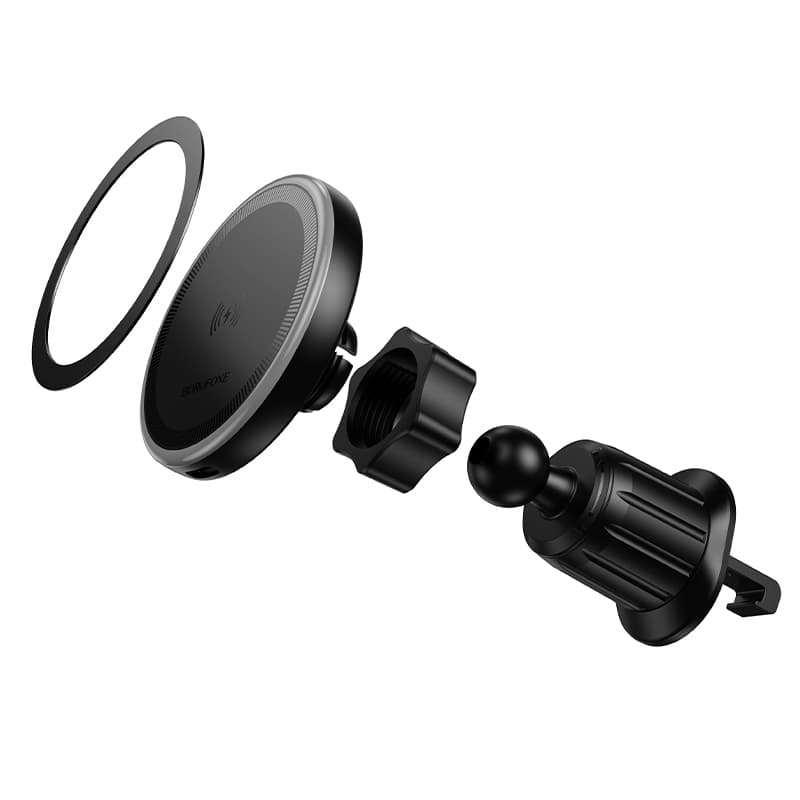 Magnetický držák do auta Borofone BH224 Flash s indukčním nabíjením černý - náhled 4