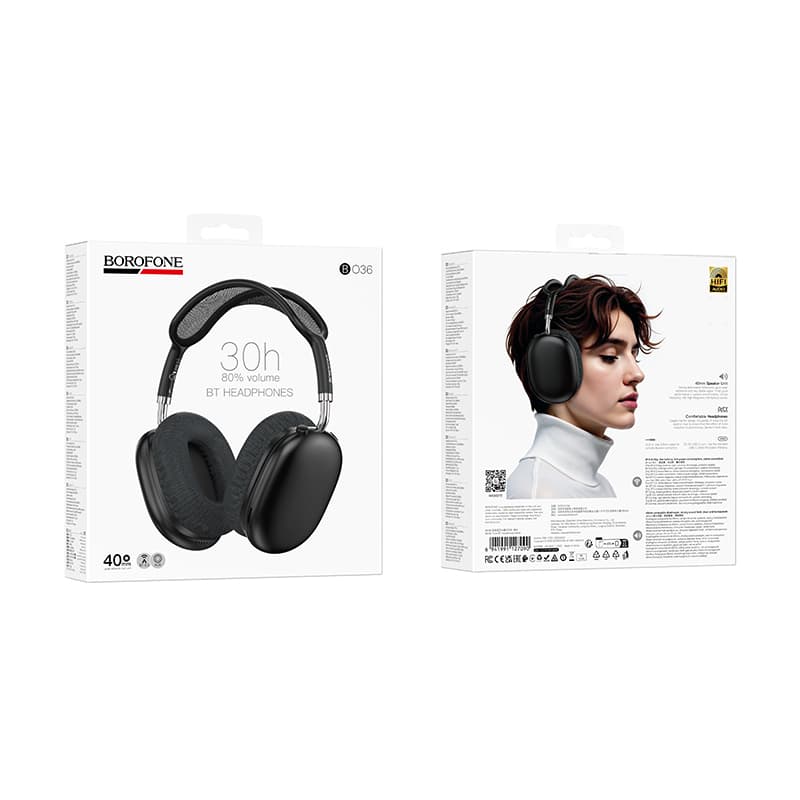Bluetooth sluchátka Borofone BO36 Tone černá - náhled 4