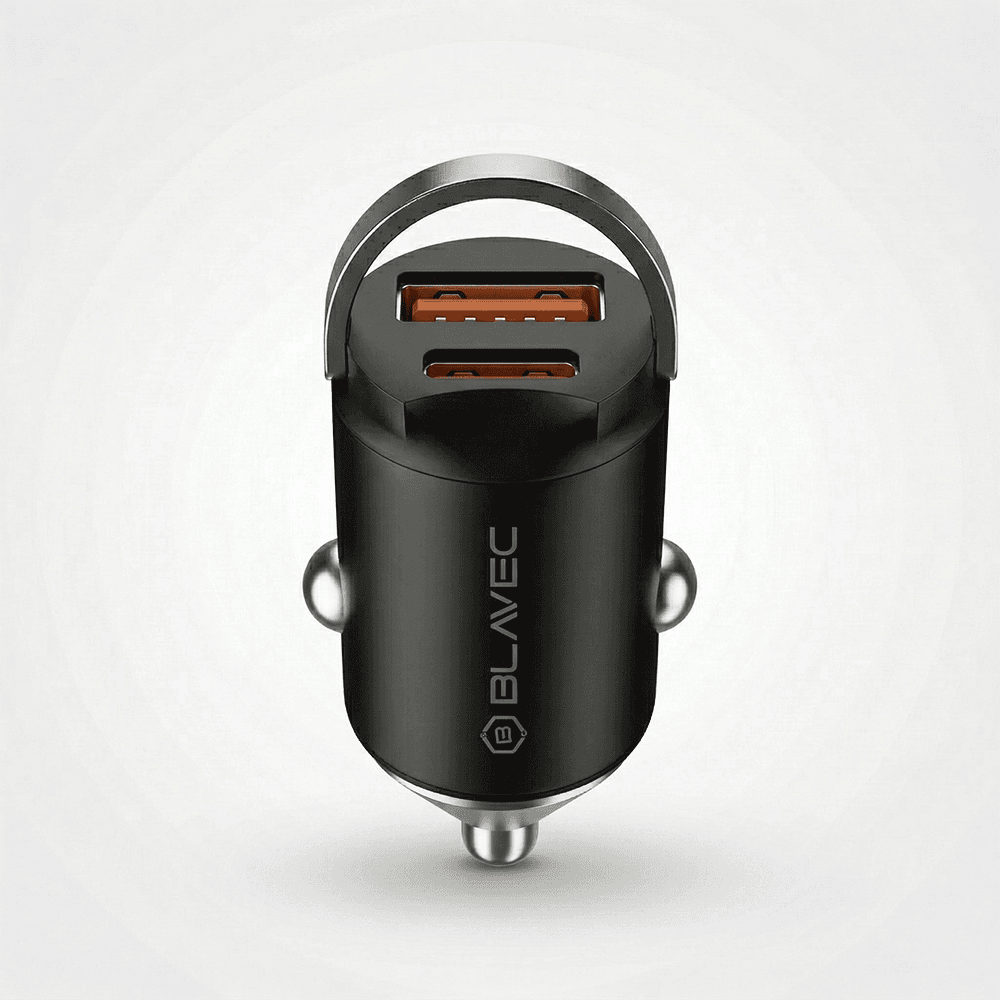 Adaptér do auta Blavec BS-02B Aero USB a USB-C QC 3.0 18W PD 30W (CCBS02BA-UCB) černý - náhled 4