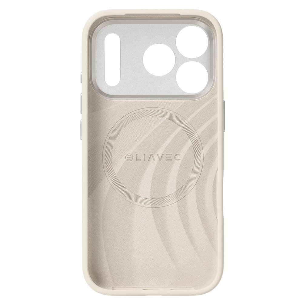 Kryt Liavec Silk Shield s kovovým rámečkem fotoaparátu pro Apple iPhone 17 Pro béžový - náhled 4