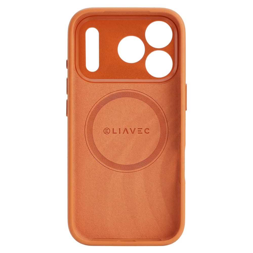 Kryt Liavec Silk Shield s kovovým rámečkem fotoaparátu pro Apple iPhone 17 Pro Max oranžový - náhled 4