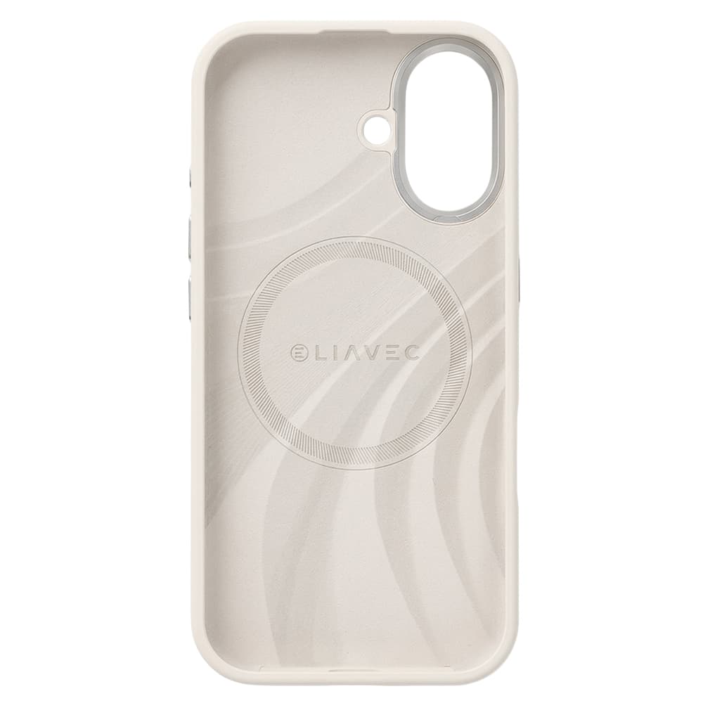 Silikonový kryt Liavec Silky s kovovým rámečkem fotoaparátu pro Apple iPhone 17 béžový - náhled 4