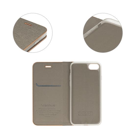 Pouzdro Vennus Book s rámečkem pro Iphone 12 Mini šedé - náhled 4
