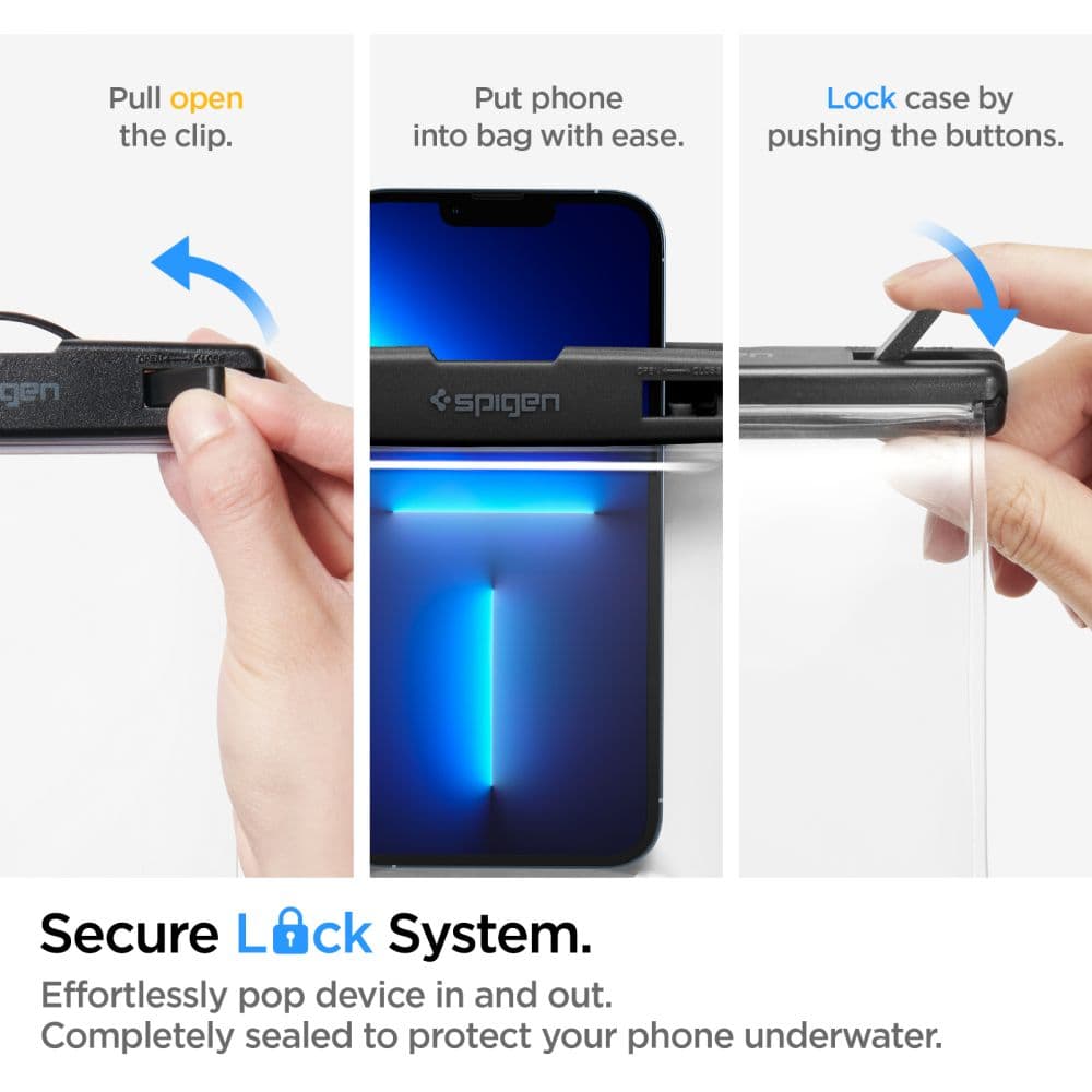 Spigen Vodotěsné pouzdro A601 IPX8 pro telefon 3.5 - 7" Průhledné - náhled 5