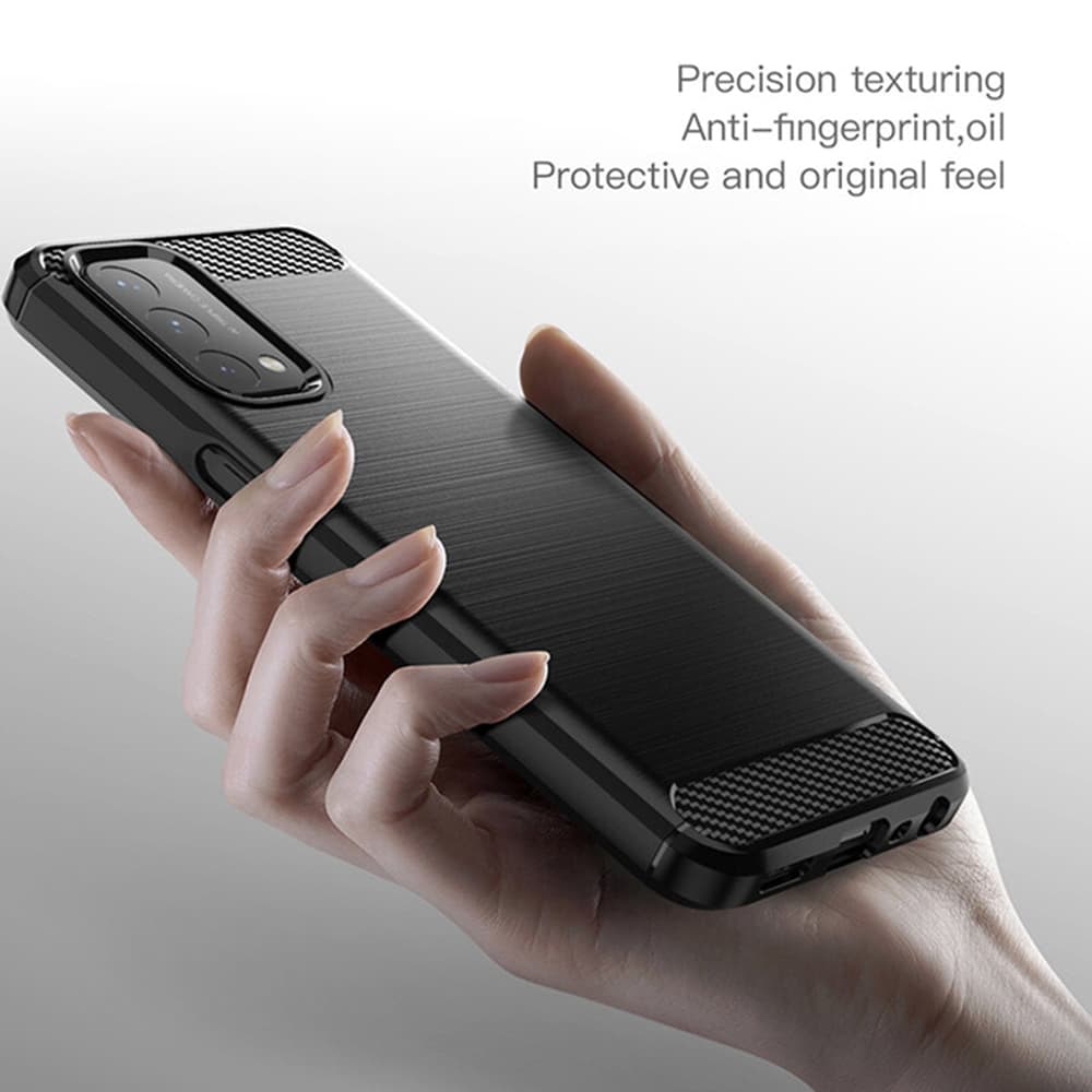 Techsuit Karbon Silikon Černý Oppo A54 5G A74 5G OnePlus Nord N200 5G - náhled 5