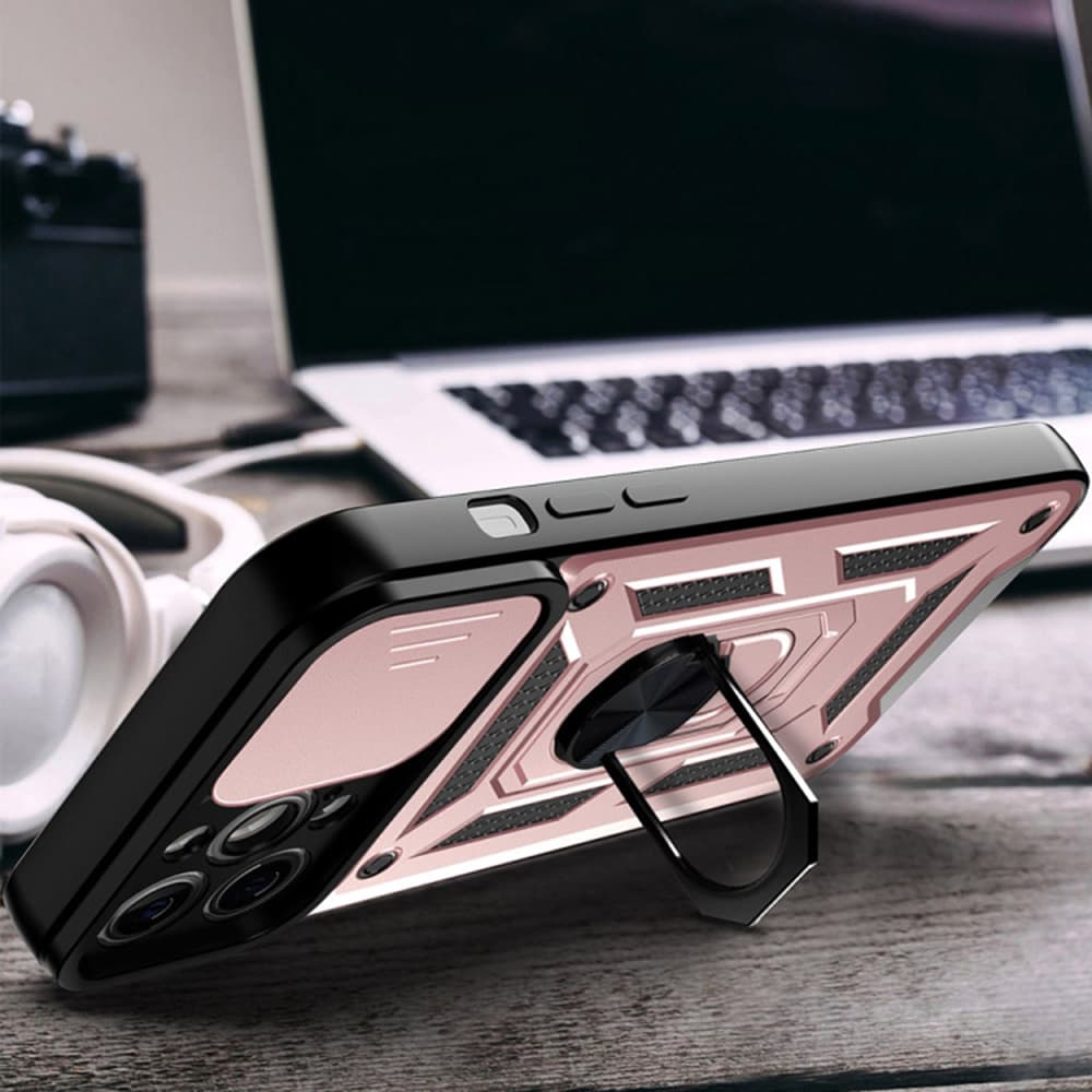 Techsuit CamShield Series iPhone 13 Pro růžové zlato - náhled 5