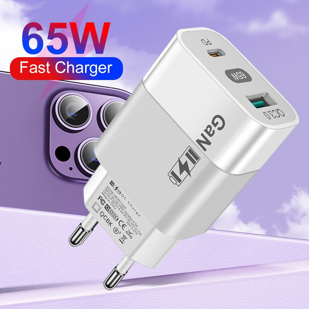 Techsuit síťová nabíječka CHPD131 GaN USB Type C 65W bílá - náhled 5