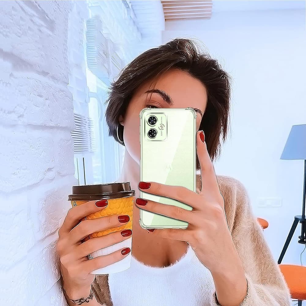 Techsuit Shockproof Clear Silicone pro Motorola Moto G54 G64 Clear - náhled 5