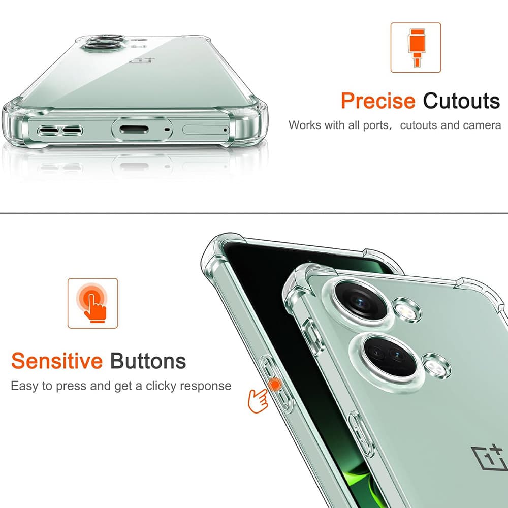 Techsuit Nárazuvzdorný průhledný silikon OnePlus Nord 3 - náhled 5