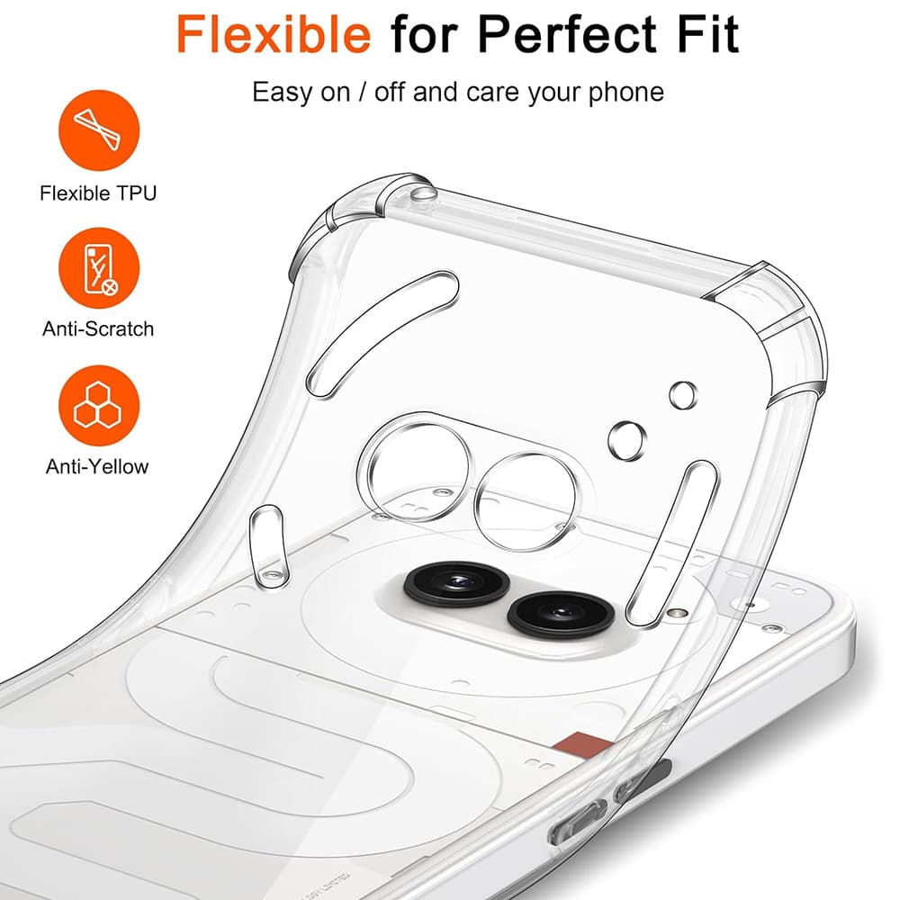 Techsuit Průhledný nárazuvzdorný Nothing Phone (2a) - náhled 5