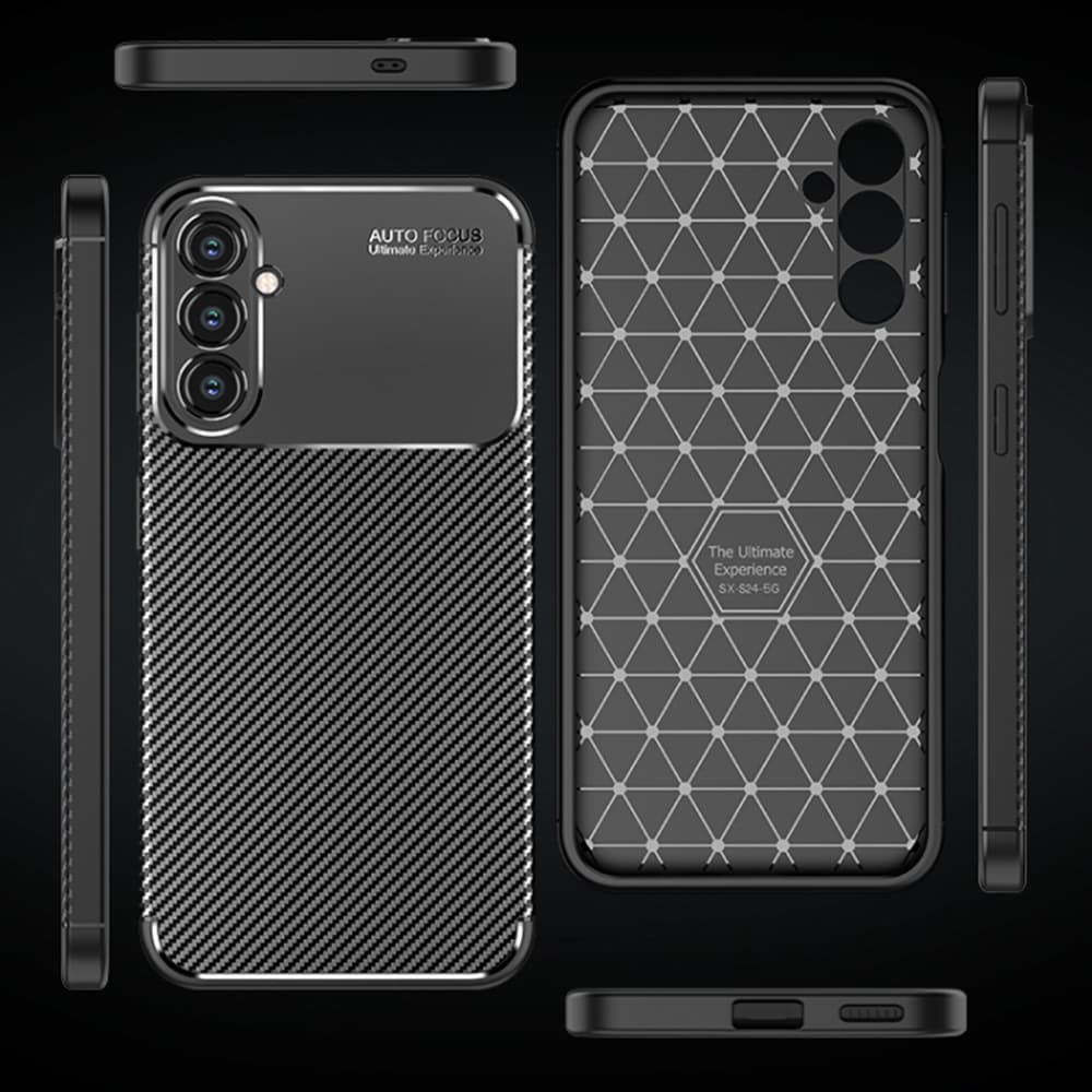 Techsuit CarbonFiber kryt pro Samsung Galaxy S24 černý - náhled 5