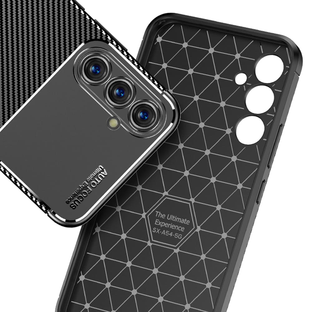 Techsuit CarbonFiber obal Samsung Galaxy A54 černý - náhled 5